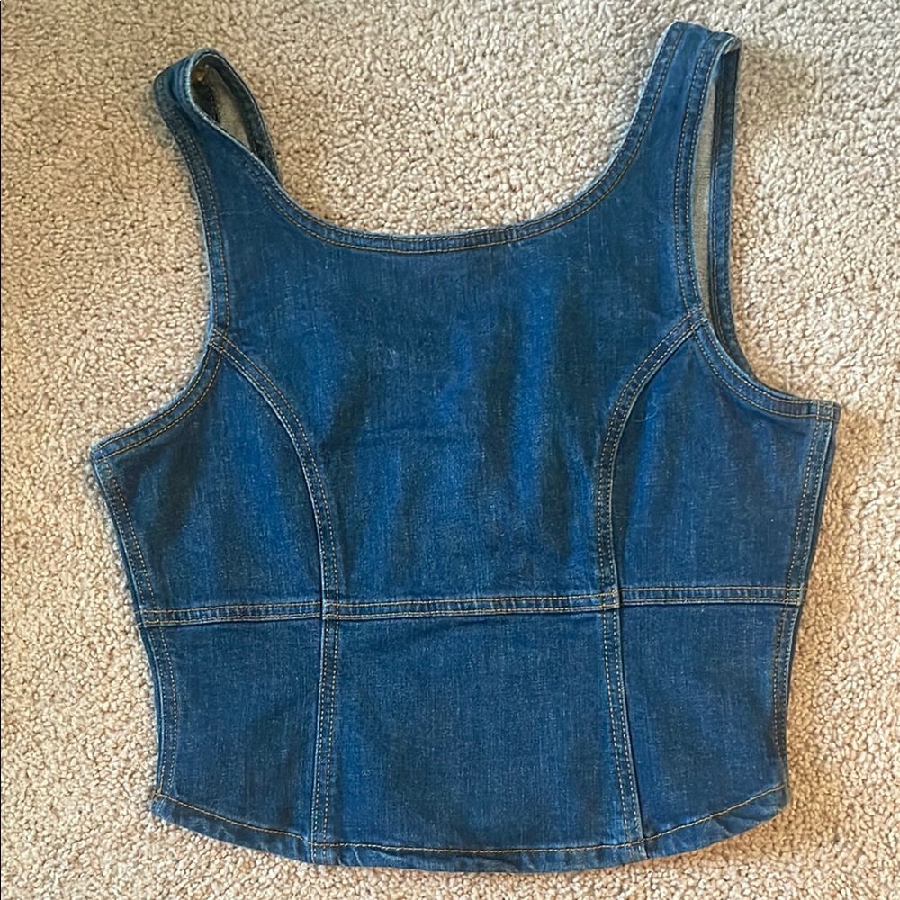 Denim Sleeveless Top